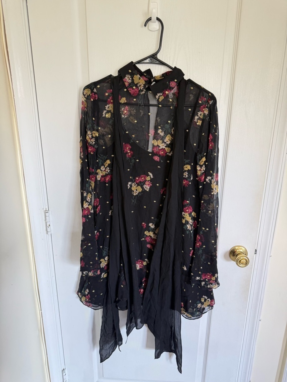 Cinq a Sept Stevie Gilded Daisy Sheer Mini Dress - Picture 6 of 8